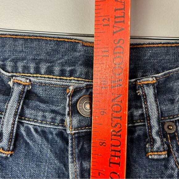 Abercrombie & Fitch Jeans Slim Straight Distressed Dark Wash Men’s Sz 31 x 32 - Picture 4 of 16